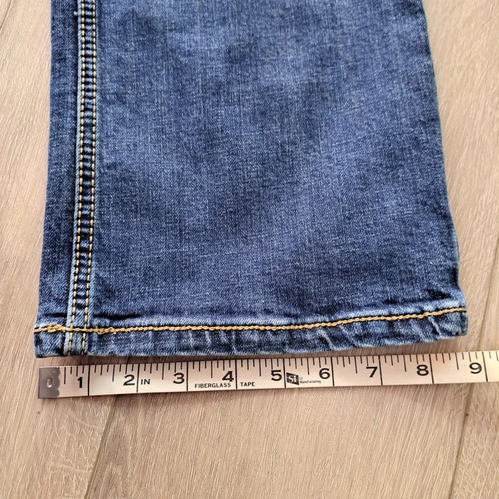 Wrangler Retro Slim Boot Jeans Men 34x34 Blue Stretch Denim 10WLT77LY